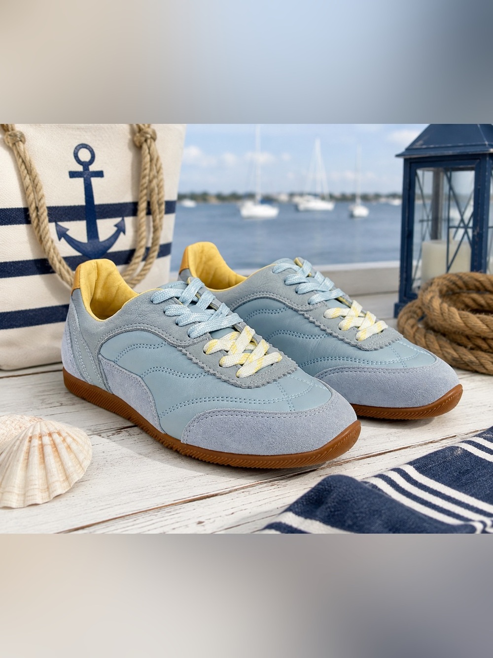 Dolce Vita Light Blue Retro Gum Sole Sneakers Size 8 NWOT